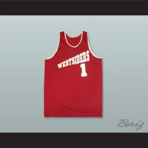 Westsiders 1 Red Rucker Park Basketball Jersey