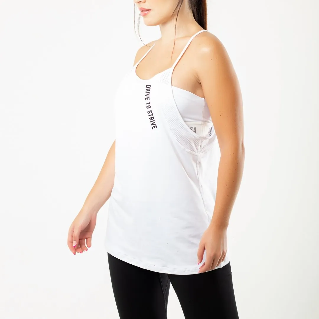 White Lightweight Tank Top