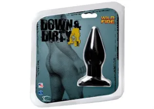 Wildfire Down and Dirty 4in Butt Plug - Black