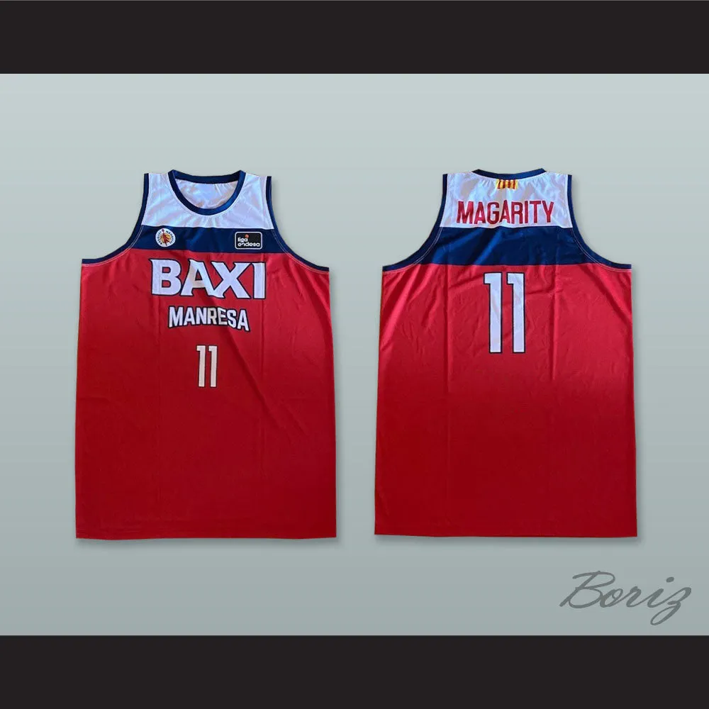 William Magarity 11 Basquet Manresa Spain Red Basketball Jersey