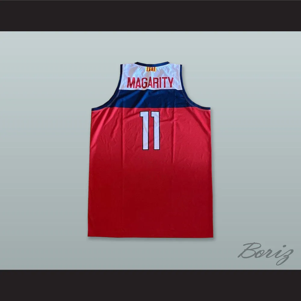 William Magarity 11 Basquet Manresa Spain Red Basketball Jersey