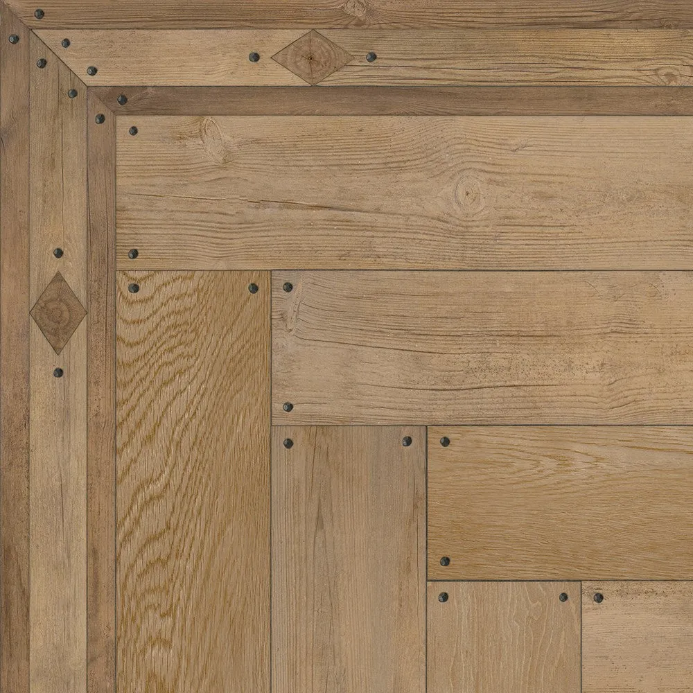 Williamsburg 18th-Century Joinery "Golden Beams" Vinyl Floorcloth - Spicher & Co.