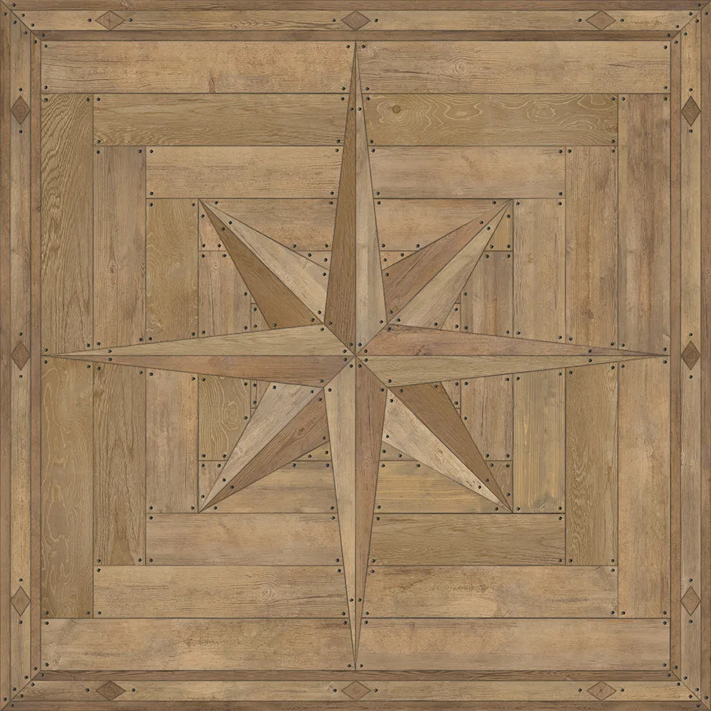 Williamsburg 18th-Century Joinery "Golden Beams" Vinyl Floorcloth - Spicher & Co.