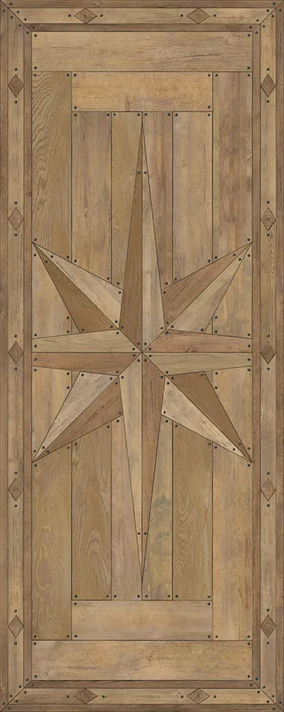 Williamsburg 18th-Century Joinery "Golden Beams" Vinyl Floorcloth - Spicher & Co.