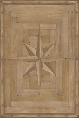Williamsburg 18th-Century Joinery "Golden Beams" Vinyl Floorcloth - Spicher & Co.