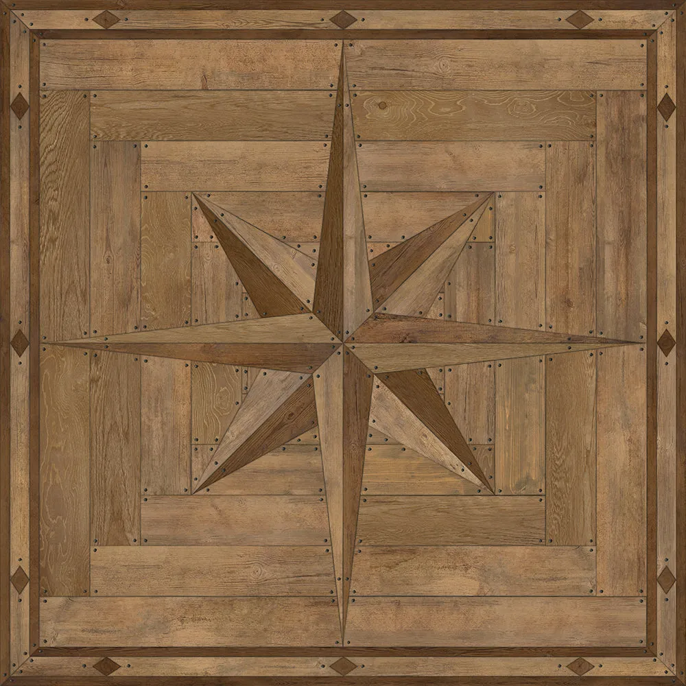 Williamsburg 18th-Century Joinery "Woodworking" Vinyl Floorcloth - Spicher & Co.