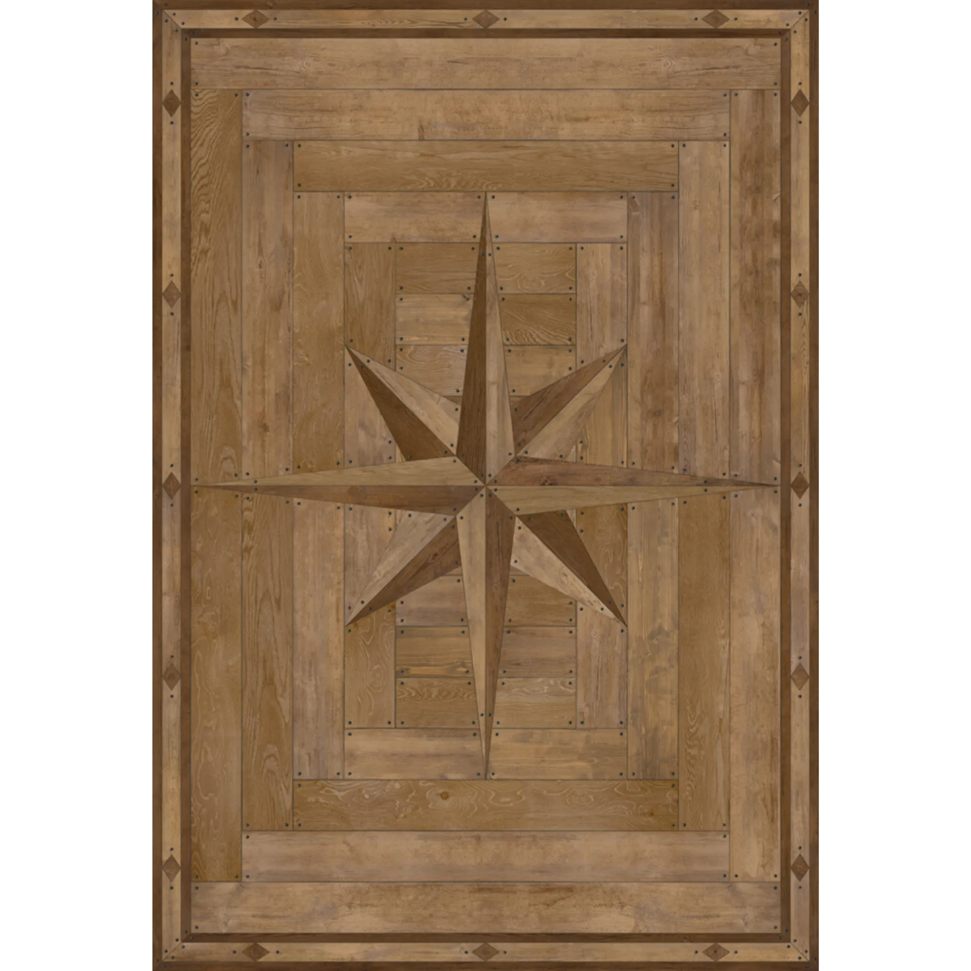 Williamsburg 18th-Century Joinery "Woodworking" Vinyl Floorcloth - Spicher & Co.