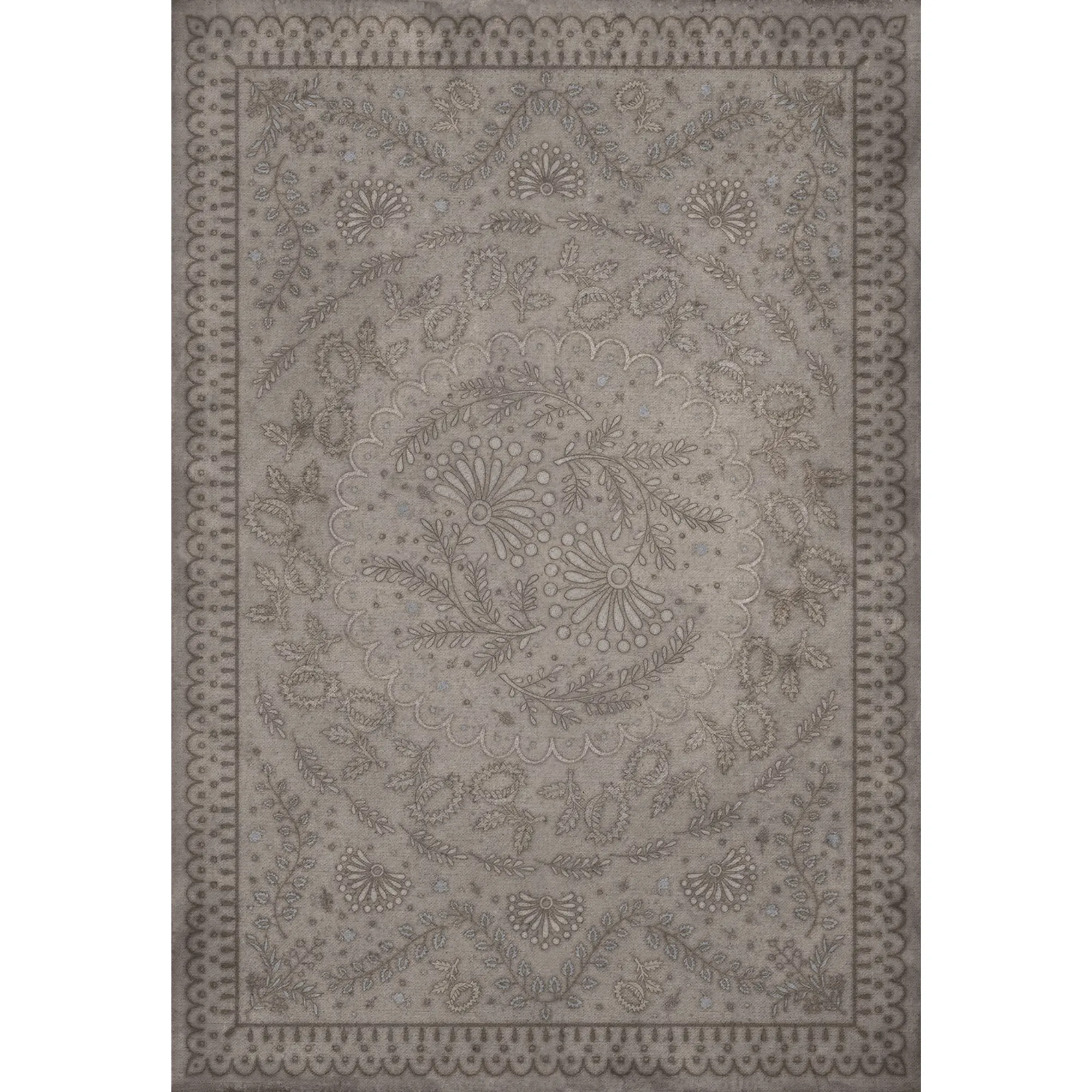 Williamsburg Cozens "Foggy Foggy Dew" Vinyl Floorcloth - Spicher & Co.
