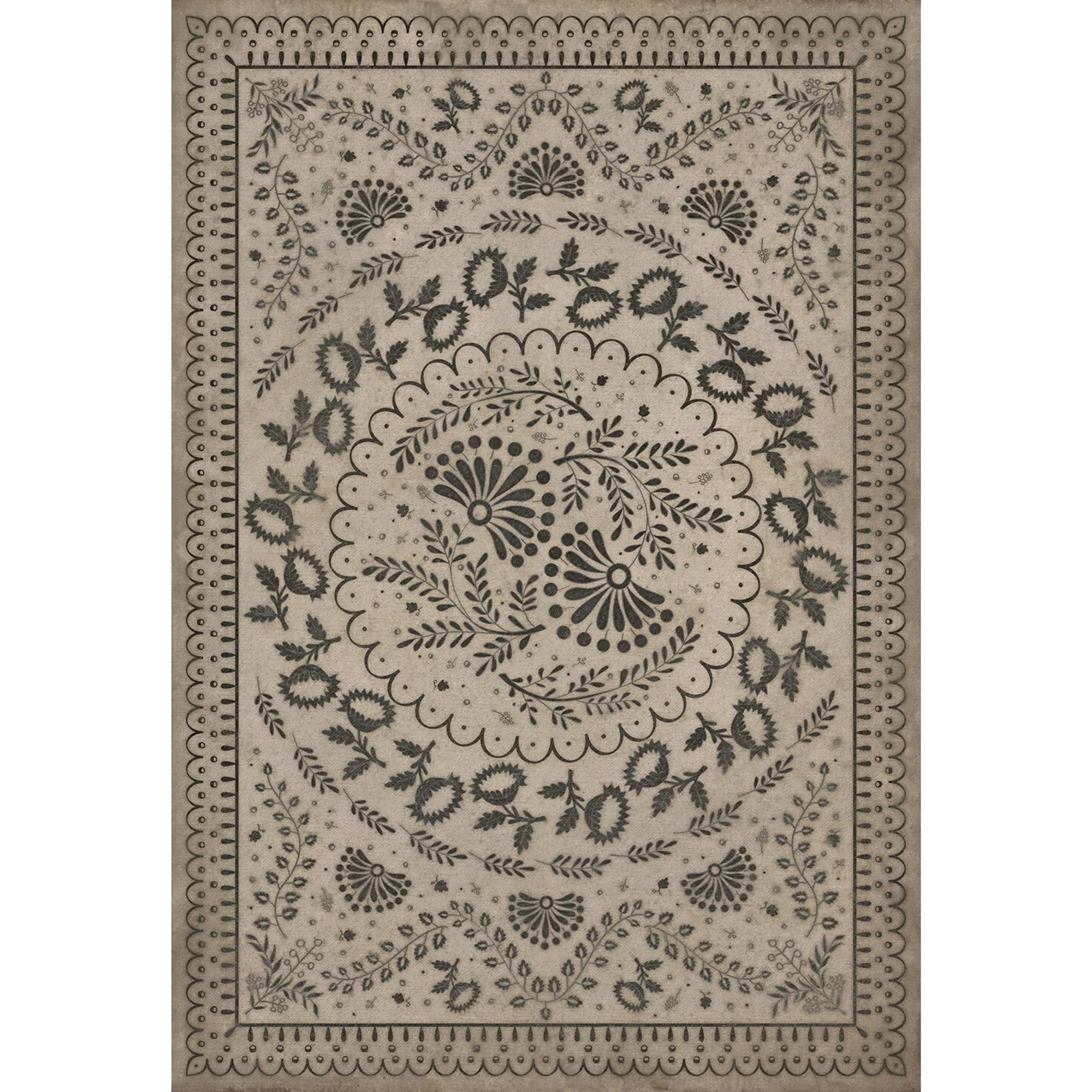 Williamsburg Cozens "Over the Hills and Far Away" Vinyl Floorcloth - Spicher & Co.