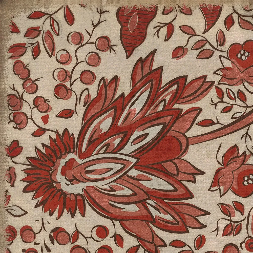 Williamsburg Garden Gate "A Bird Came Down The Walk" Vinyl Floorcloth - Spicher & Co.