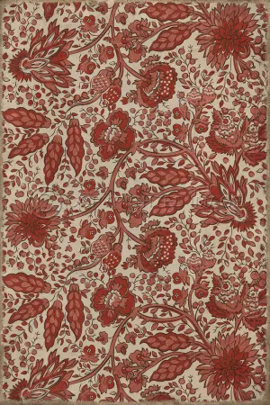 Williamsburg Garden Gate "A Bird Came Down The Walk" Vinyl Floorcloth - Spicher & Co.