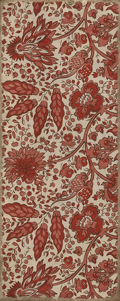 Williamsburg Garden Gate "A Bird Came Down The Walk" Vinyl Floorcloth - Spicher & Co.