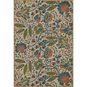 Williamsburg Garden Gate "What The Birds Said" Vinyl Floorcloth - Spicher & Co.
