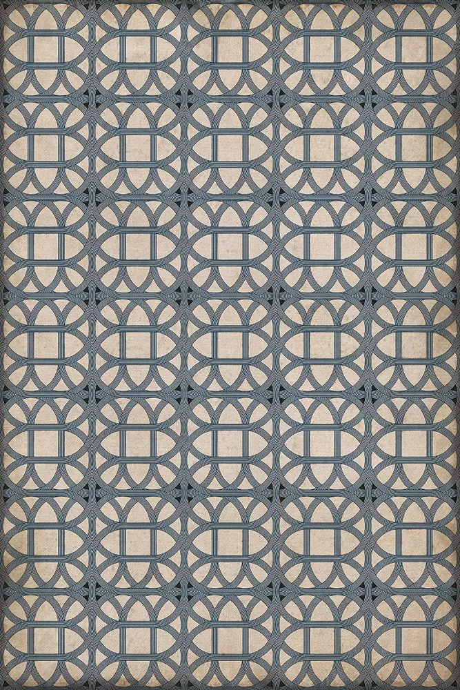 Williamsburg Lamerie Lattice "James Geddy" Vinyl Floorcloth - Spicher & Co.