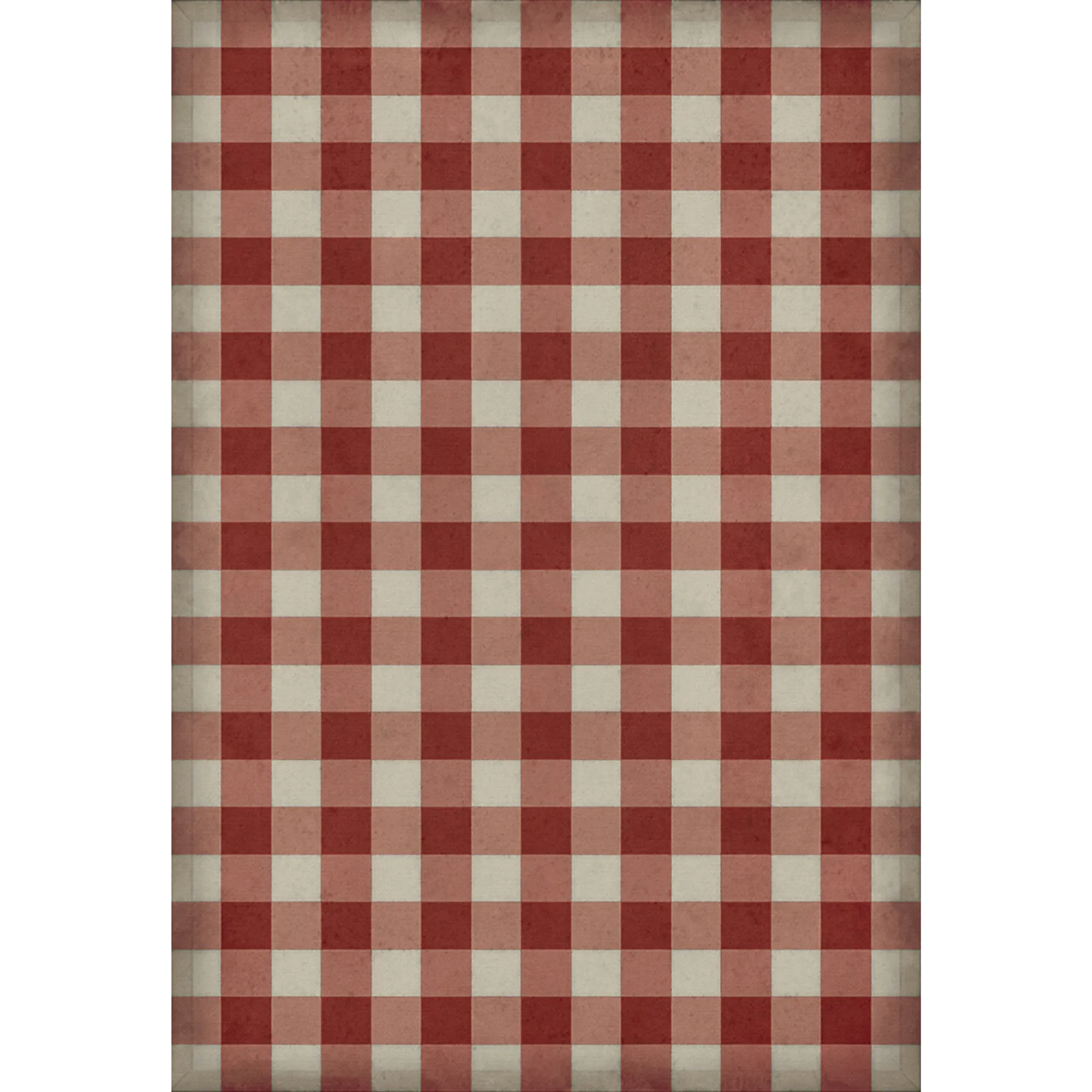 Williamsburg "Gingham Canvas- Red" Floorcloth - Spicher & Co.