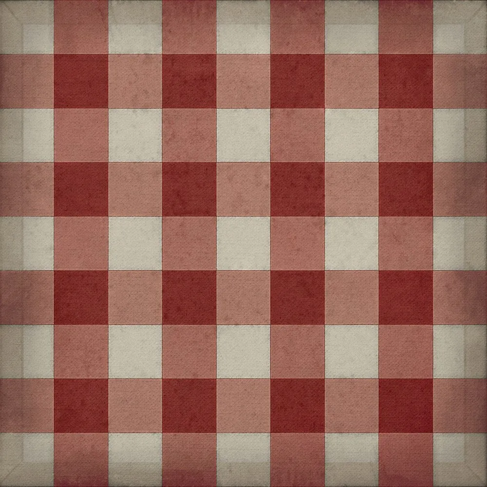 Williamsburg "Gingham Canvas- Red" Floorcloth - Spicher & Co.