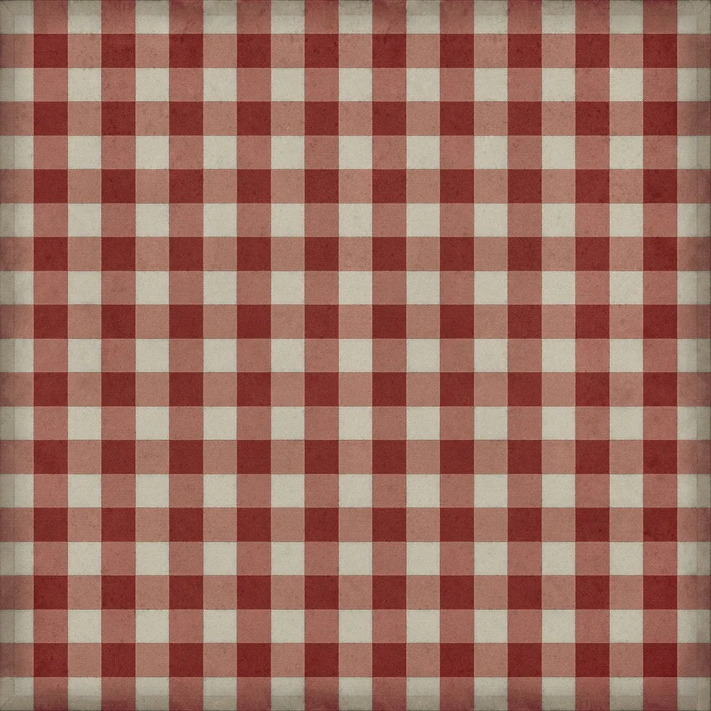 Williamsburg "Gingham Canvas- Red" Floorcloth - Spicher & Co.