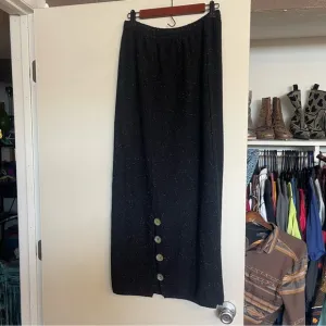 Willow Vintage Long Maxi Black Skirt NWT sz L
