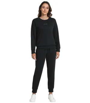 WiWi Womens 2 Piece Outfits Sweatsuit Crewneck Lounge Matching Sweat Sets