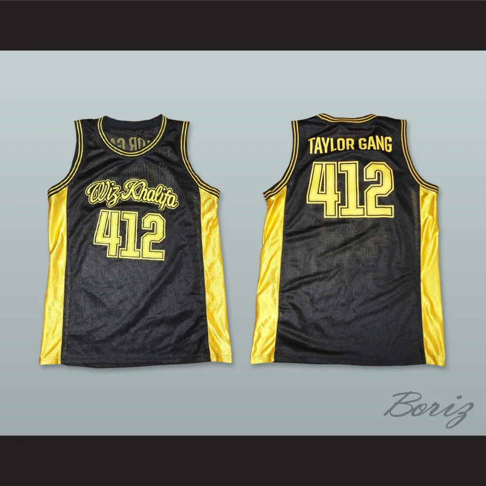 Wiz Khalifa 412 Taylor Gang Black Basketball Jersey