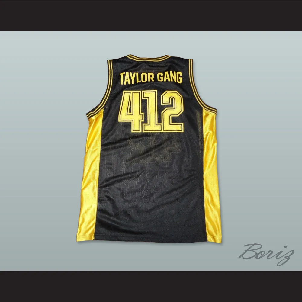 Wiz Khalifa 412 Taylor Gang Black Basketball Jersey