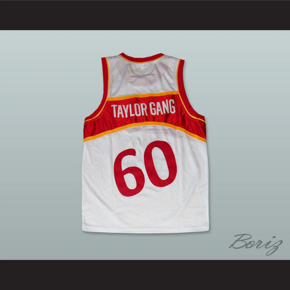 Wiz Khalifa 60 Taylor Gang White Basketball Jersey with Patch