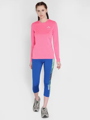 Women Blue Solid Capri