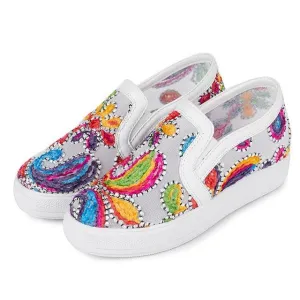 Women Shoes Casual Flats Shoes Embroidered Slip On Female Comfortable Shoes