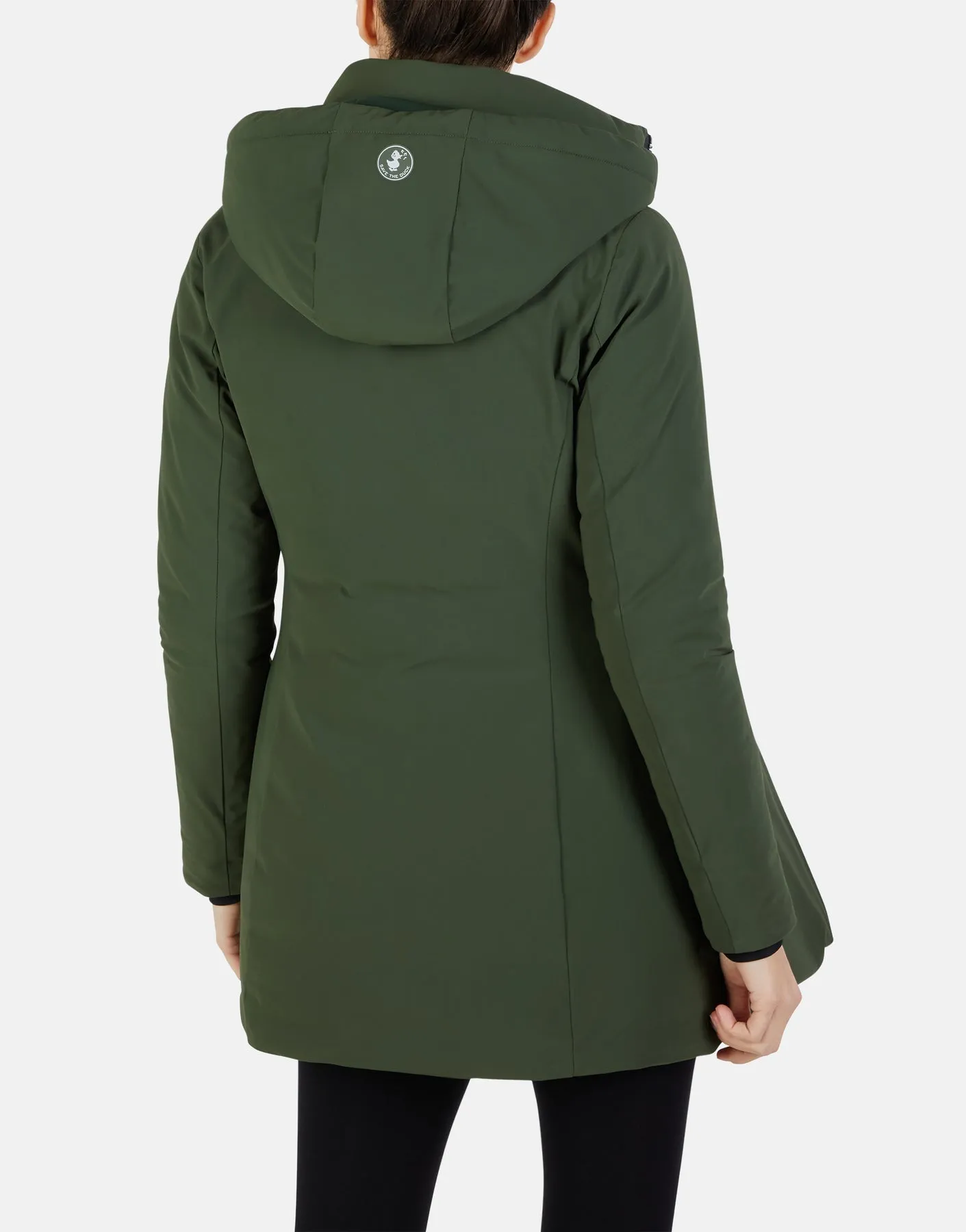 Women's Save the Duck | Lila Coat with Detachable Hood | Pine Green