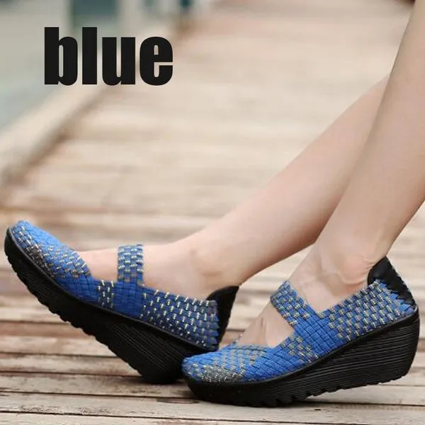 Women's Woven Shoes High Heels of Comfortable Shoes
