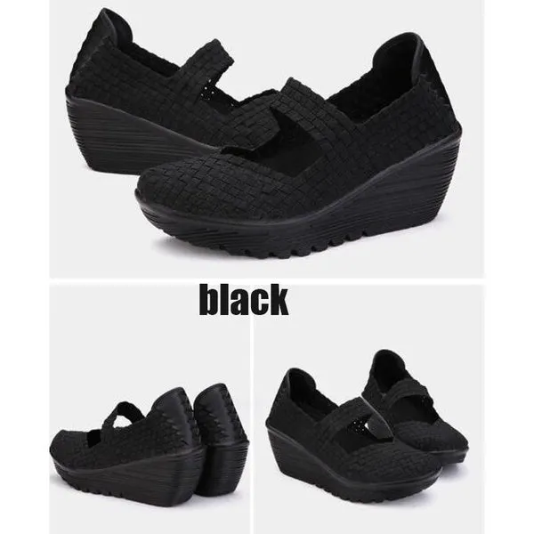 Women's Woven Shoes High Heels of Comfortable Shoes