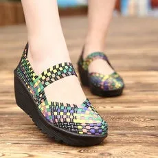 Women's Woven Shoes High Heels of Comfortable Shoes