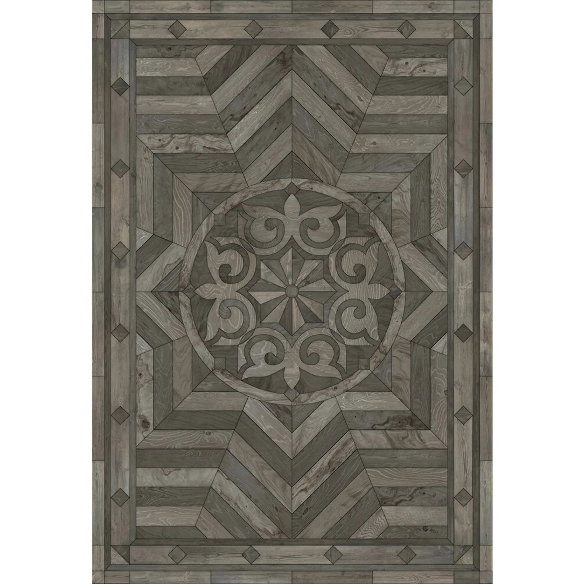 Wood Artisanry Caledonian "Written On The Arched Sky" Vinyl Floorcloth - Spicher & Co.