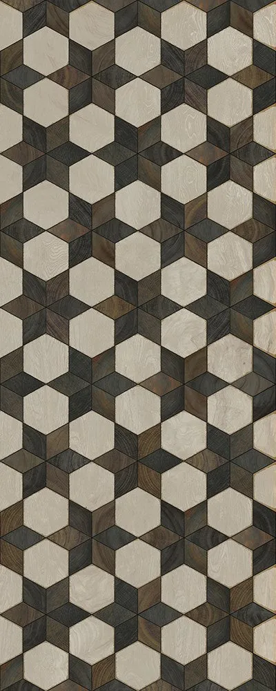 Wood Artisanry "Illuminated Battlestar" Vinyl Floorcloth - Spicher & Co.
