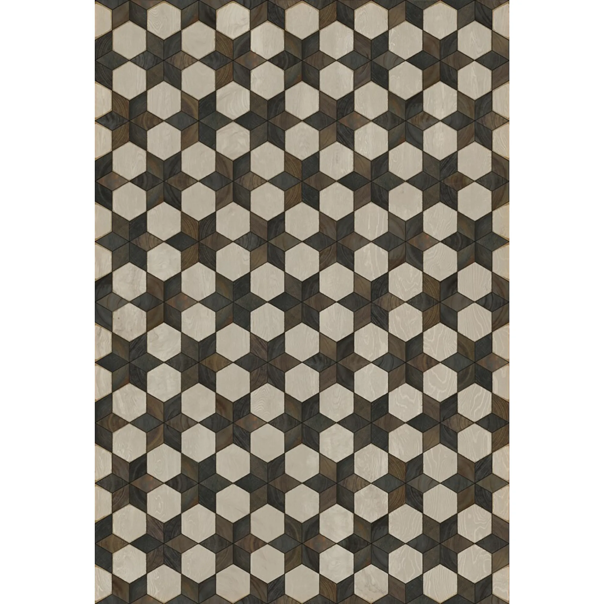 Wood Artisanry "Illuminated Battlestar" Vinyl Floorcloth - Spicher & Co.