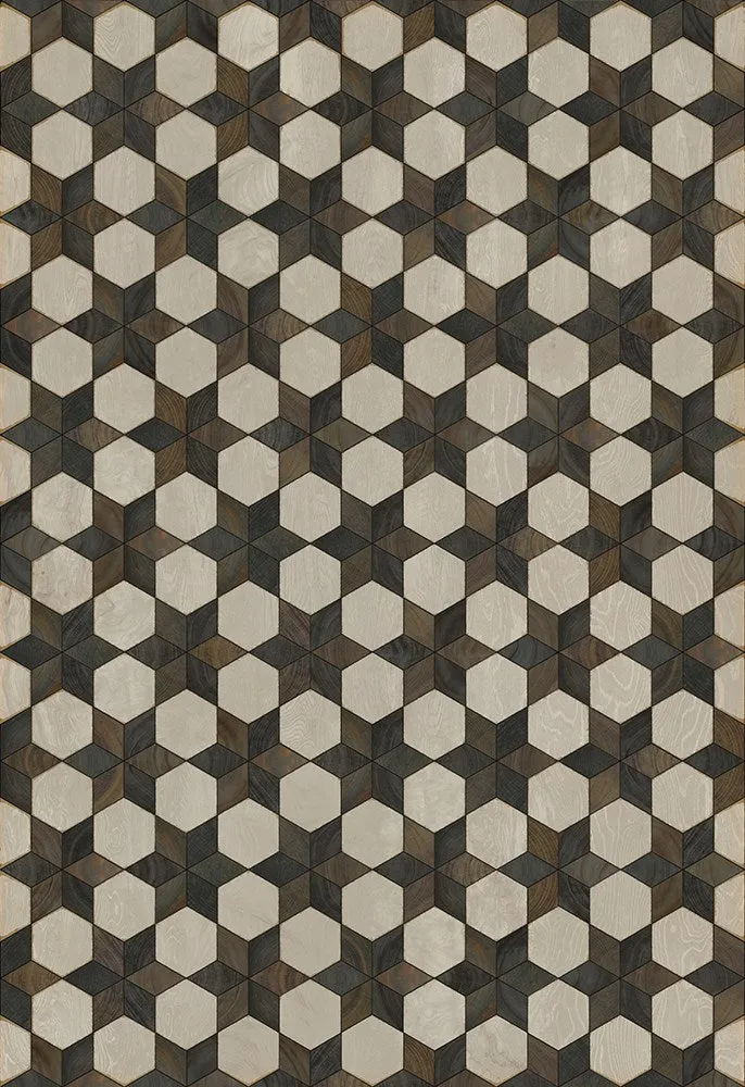 Wood Artisanry "Illuminated Battlestar" Vinyl Floorcloth - Spicher & Co.