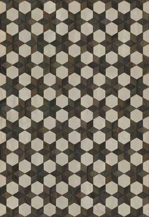 Wood Artisanry "Illuminated Battlestar" Vinyl Floorcloth - Spicher & Co.