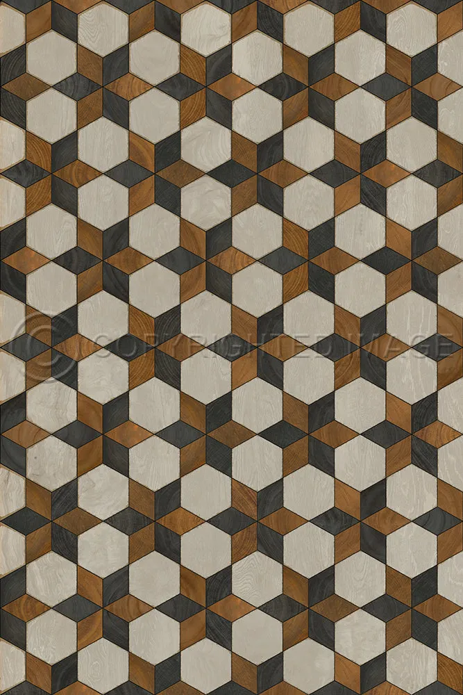 Wood Artisanry "Illuminated Neutron Star" Vinyl Floorcloth - Spicher & Co.