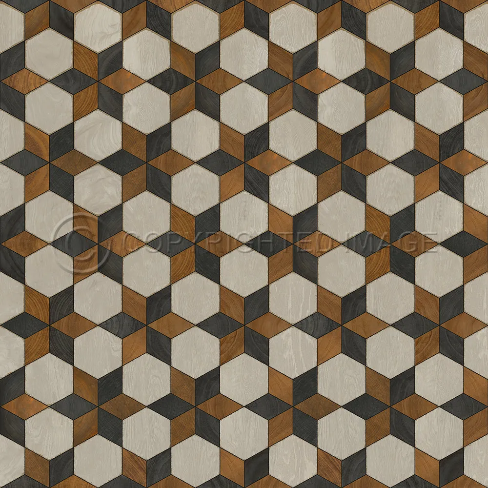 Wood Artisanry "Illuminated Neutron Star" Vinyl Floorcloth - Spicher & Co.