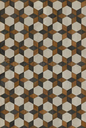 Wood Artisanry "Illuminated Neutron Star" Vinyl Floorcloth - Spicher & Co.