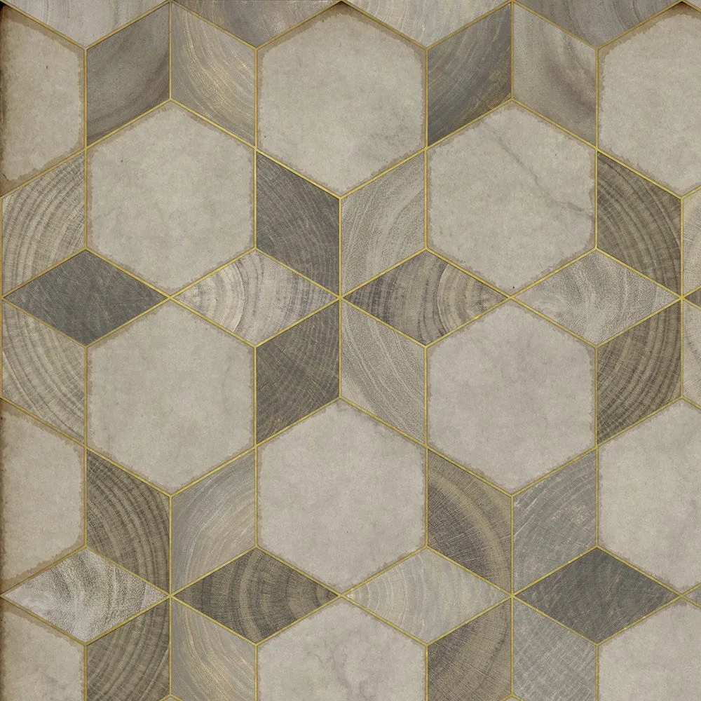 Wood Artisanry "Illuminated Starlight" Vinyl Floorcloth - Spicher & Co.