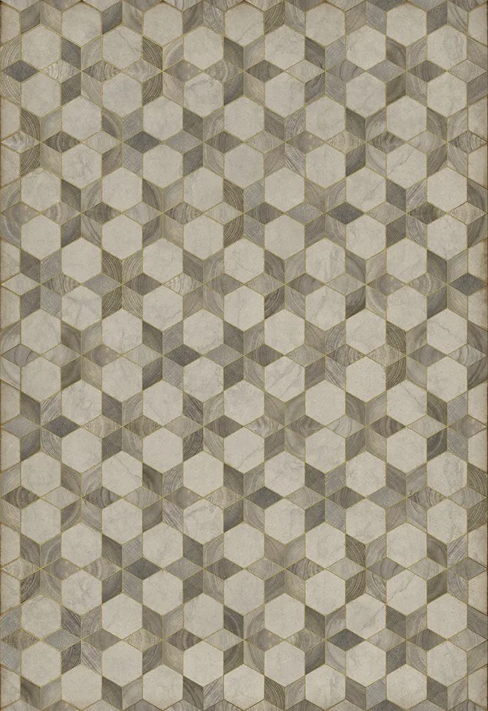 Wood Artisanry "Illuminated Starlight" Vinyl Floorcloth - Spicher & Co.
