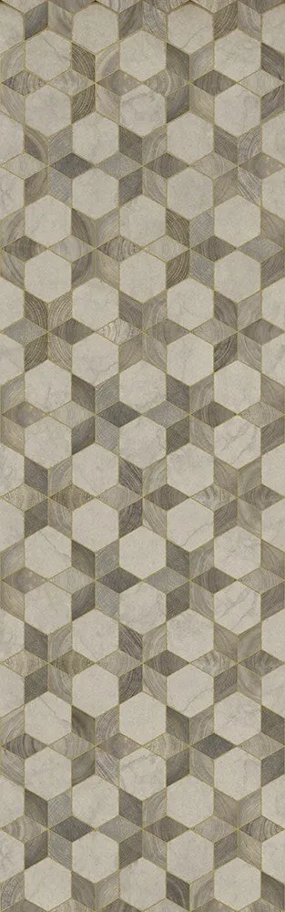 Wood Artisanry "Illuminated Starlight" Vinyl Floorcloth - Spicher & Co.