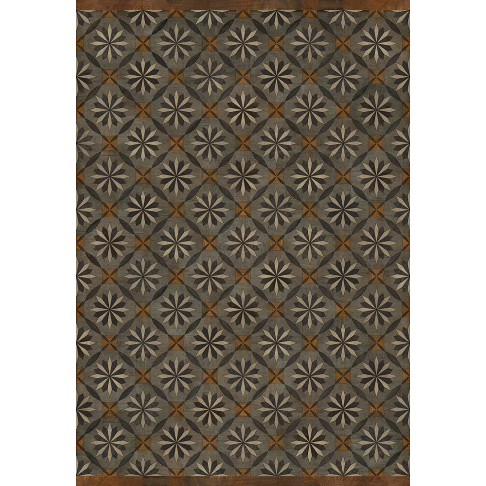 Wood Artisanry "Roycrofter - The Intellectual Life" Vinyl Floorcloth - Spicher & Co.