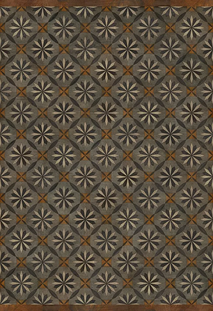 Wood Artisanry "Roycrofter - The Intellectual Life" Vinyl Floorcloth - Spicher & Co.