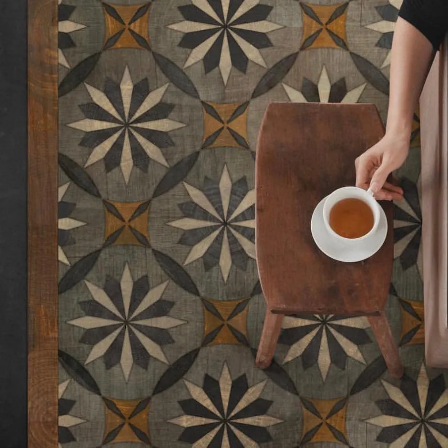 Wood Artisanry "Roycrofter - The Intellectual Life" Vinyl Floorcloth - Spicher & Co.