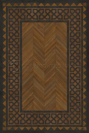 Wood Artisanry University "Cambridge" Vinyl Floorcloth - Spicher & Co.