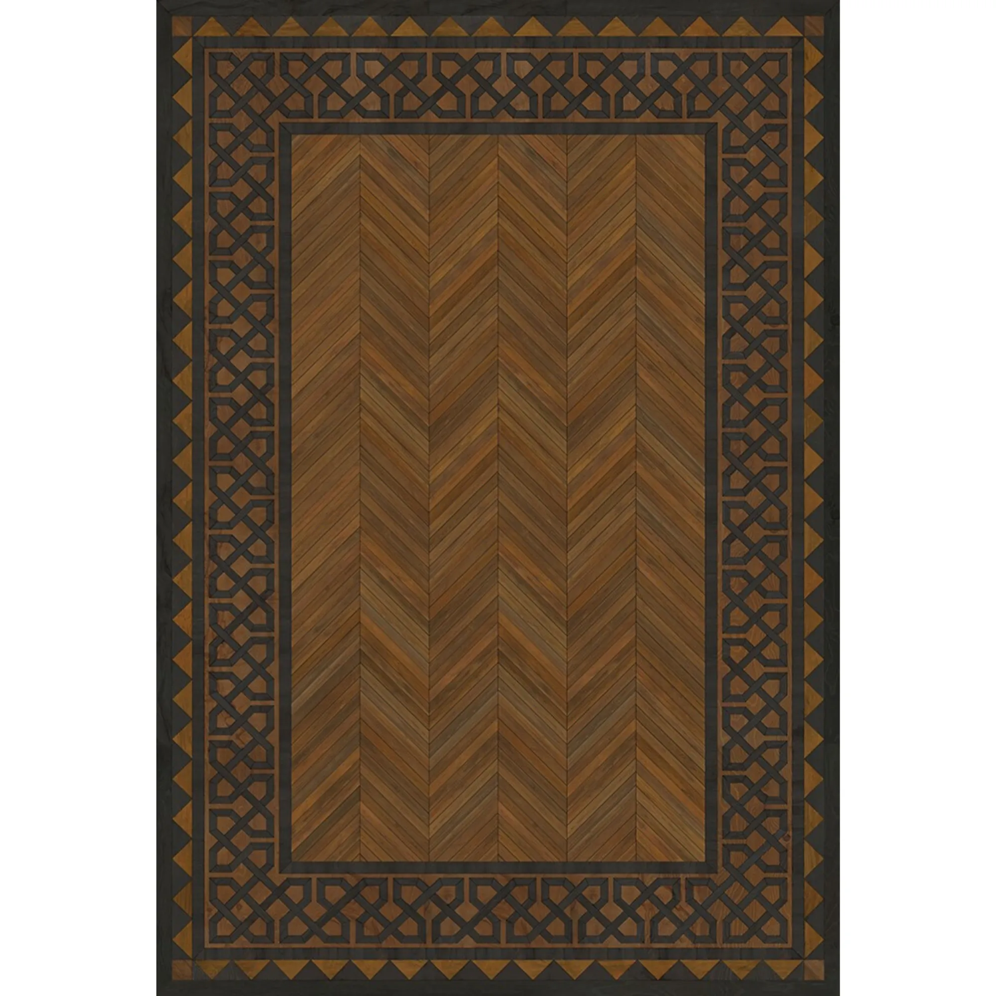 Wood Artisanry University "Cambridge" Vinyl Floorcloth - Spicher & Co.