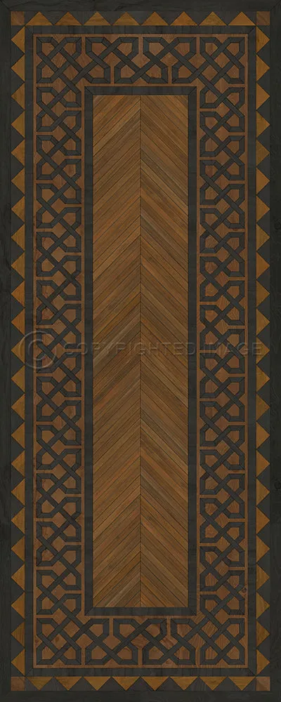 Wood Artisanry University "Cambridge" Vinyl Floorcloth - Spicher & Co.