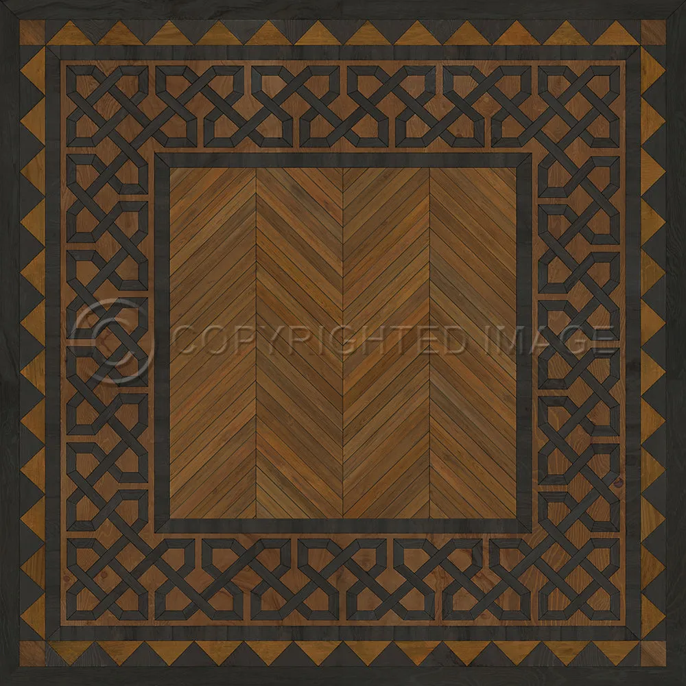 Wood Artisanry University "Cambridge" Vinyl Floorcloth - Spicher & Co.
